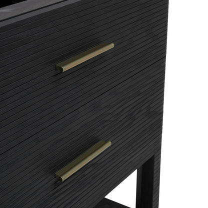 Lucian 36" Single Vanity, Carbon Oak w/ 3 CM Victorian Silver Silestone Widespread Top