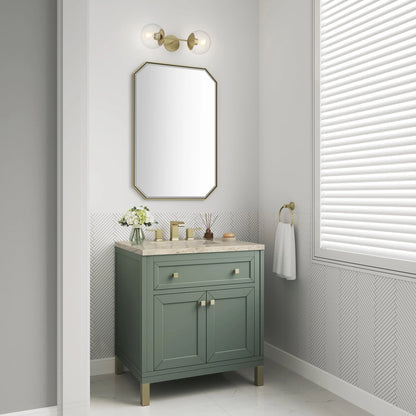 Chicago 30" Single Vanity, Smokey Celadon, w/ 3 CM Tajnar Eclos Top