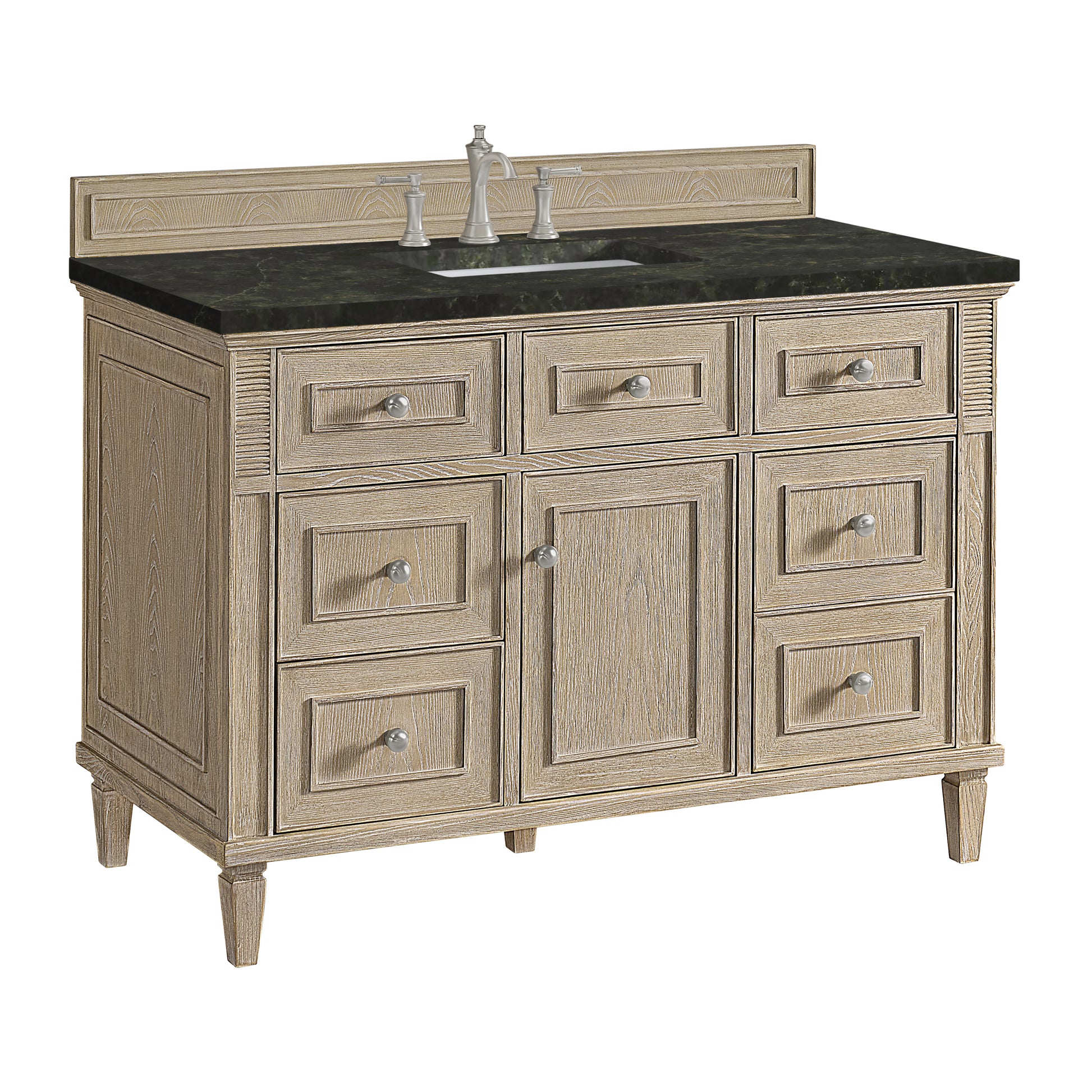 Renovate for Less Atlanta Lorelai 48" Single Vanity, Whitewashed Oak, w/ 3 CM Phantome Eclos Top