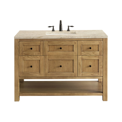 Renovate for Less Atlanta Breckenridge 48" Single Vanity, Light Natural Oak, w/ 3 CM Tajnar Eclos Top