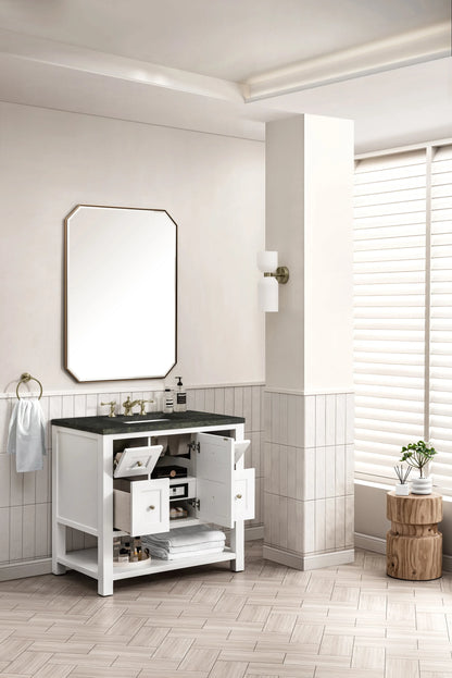 Breckenridge 36" Single Vanity, Bright White, w/ 3 CM Phantome Eclos Top