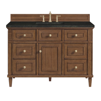 Renovate for Less Atlanta Lorelai 48" Single Vanity, Mid-Century Walnut, w/ 3 CM Phantome Eclos Top