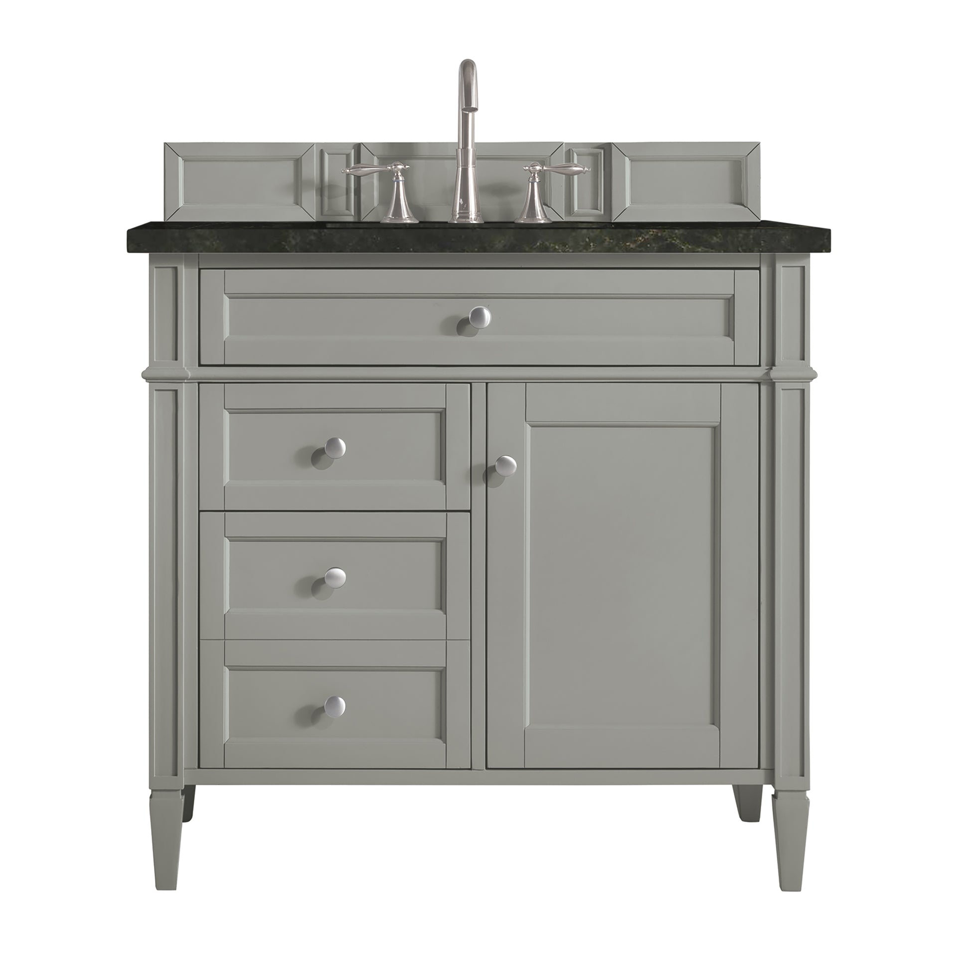 Renovate for Less Atlanta Brittany 36" Single Vanity, Urban Gray, w/ 3 CM Phantome Eclos Top