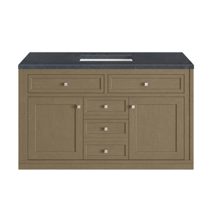 Renovate for Less Atlanta Chicago 48" Single Vanity, Walnut Whisper, w/ 3 CM Charcoal Soapstone Silestone® Top