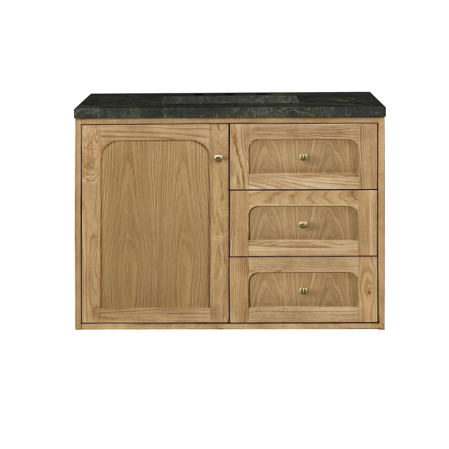 Renovate for Less Atlanta Laurent 36" Single Vanity, Light Natural Oak, w/ 3 CM Phantome Eclos Top