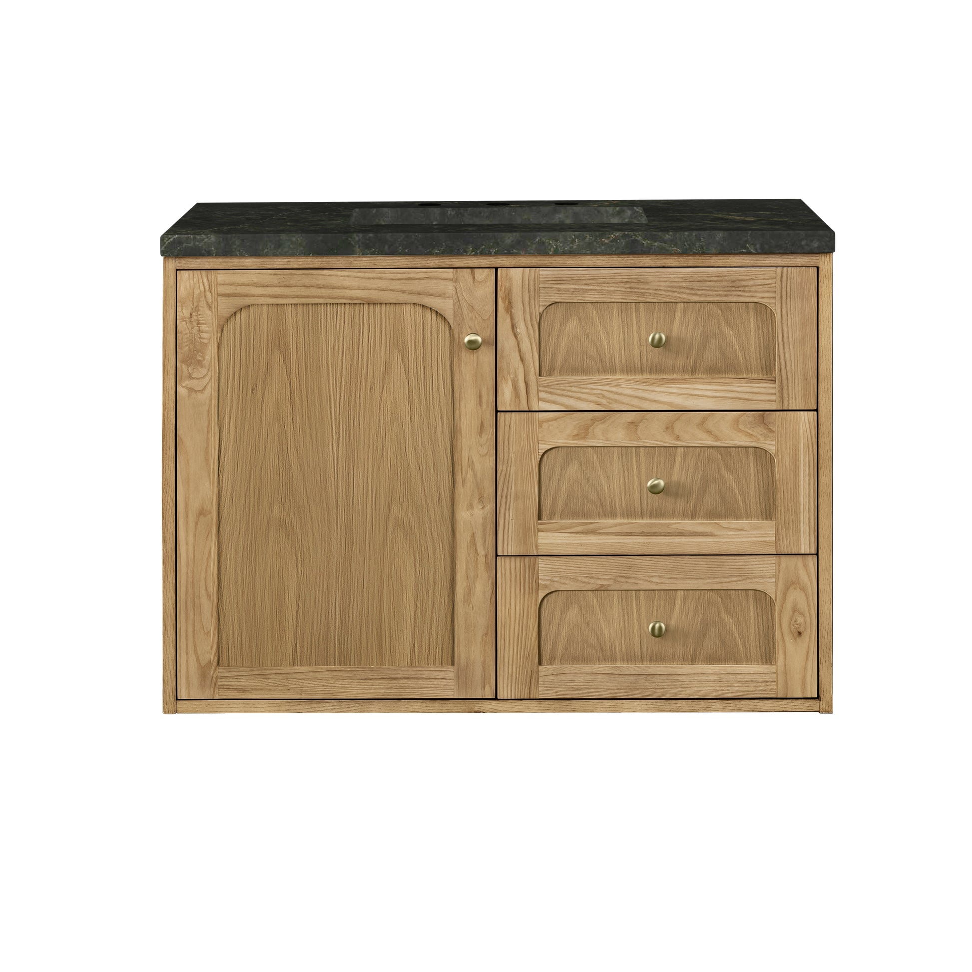 Renovate for Less Atlanta Laurent 36" Single Vanity, Light Natural Oak, w/ 3 CM Phantome Eclos Top