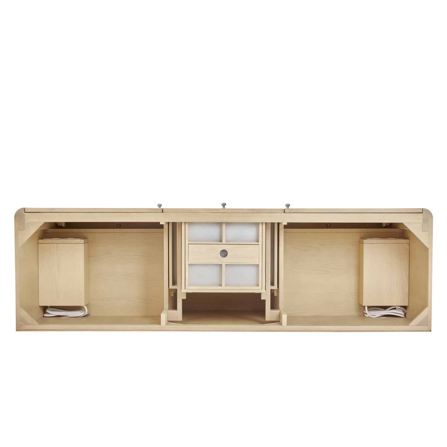 Renovate for Less Atlanta Gracyn 72" Double Vanity, Coastal Driftwood, w/ 3 CM Victorian Silver Quartz Widespread Top
