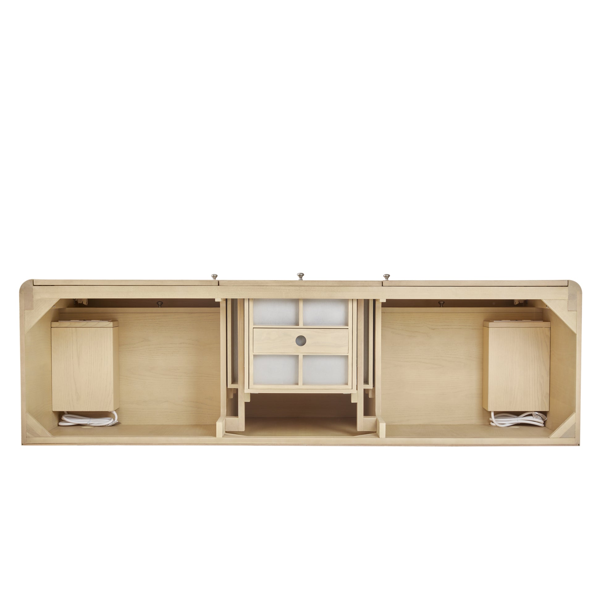 Renovate for Less Atlanta Gracyn 72" Double Vanity, Coastal Driftwood, w/ 3 CM Victorian Silver Quartz Widespread Top