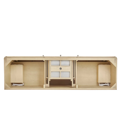 Gracyn 72" Double Vanity, Coastal Driftwood, w/ 3 CM Victorian Silver Quartz Widespread Top