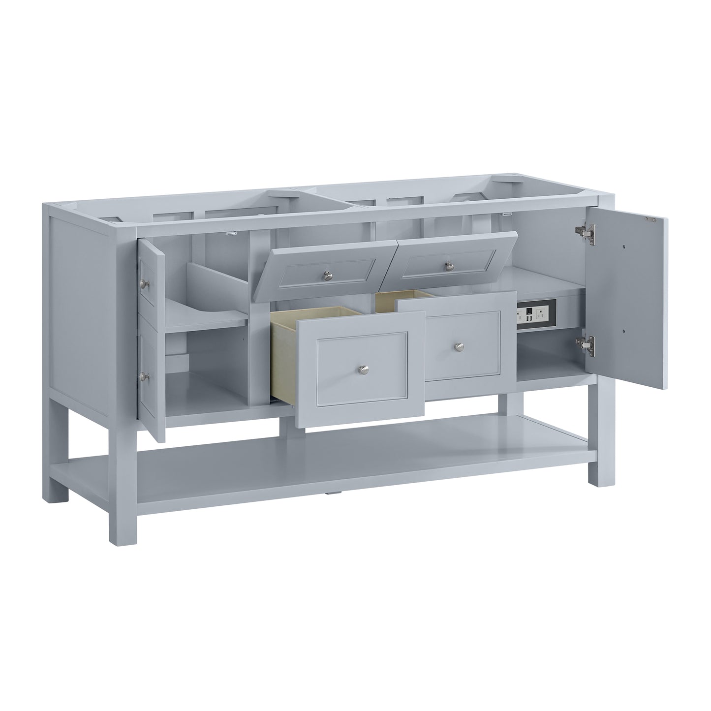 Renovate for Less Atlanta Breckenridge 60" Double Vanity, Serenity Blue