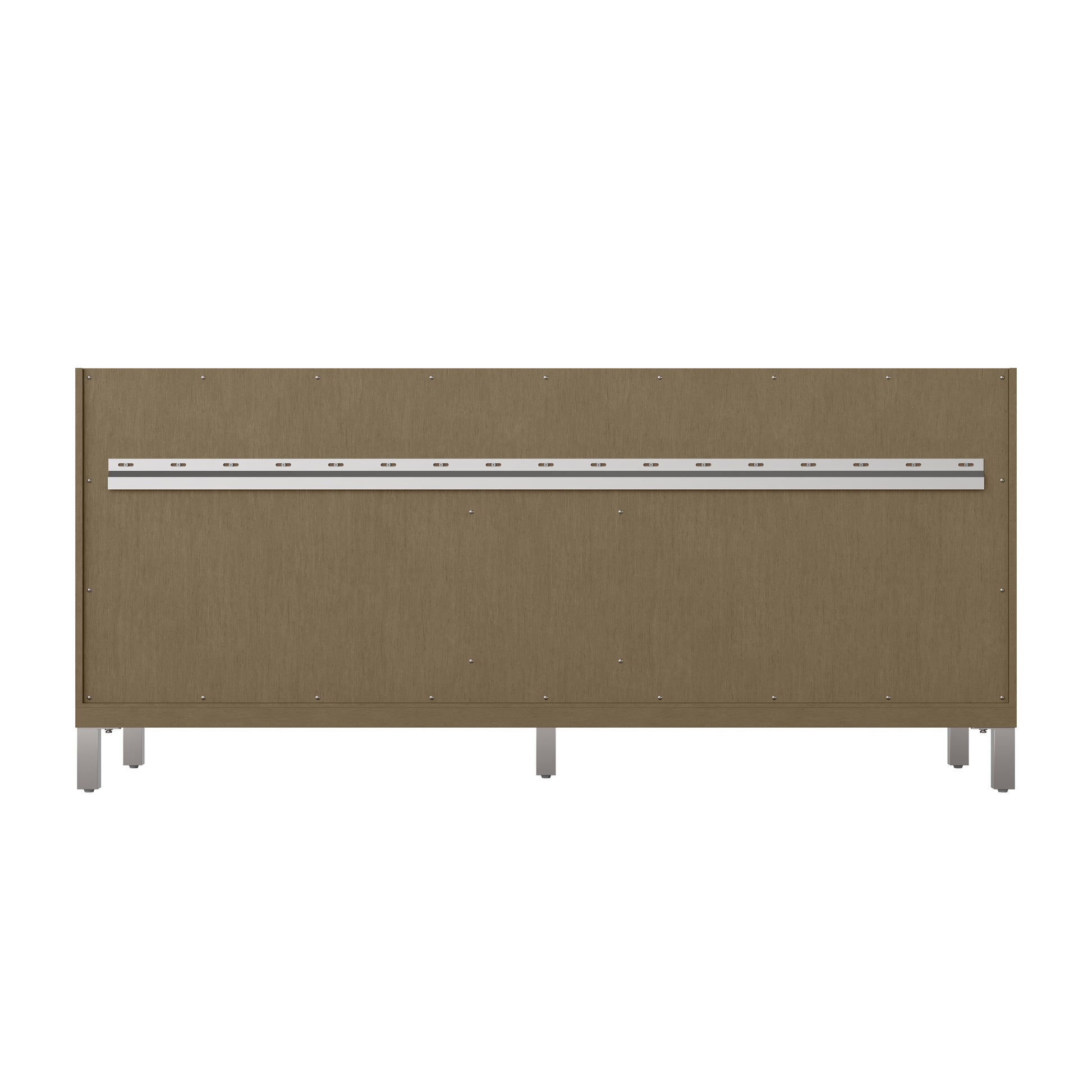 Renovate for Less Atlanta Chicago 72" Double Vanity, Walnut Whisper, w/ Single Hole 3CM White Zeus Silestone® Top & Backsplash