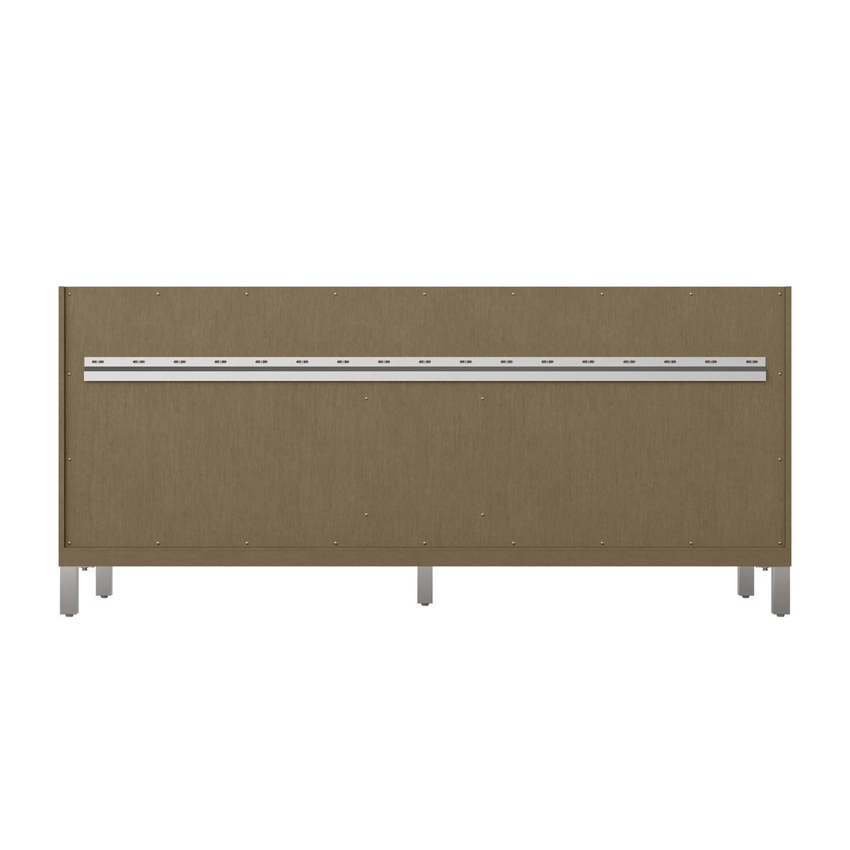 Chicago 72" Double Vanity, Walnut Whisper, w/ Single Hole 3CM White Zeus Silestone® Top & Backsplash
