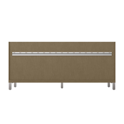 Renovate for Less Atlanta Chicago 72" Double Vanity, Walnut Whisper, w/ 3 CM Phantome Eclos Top