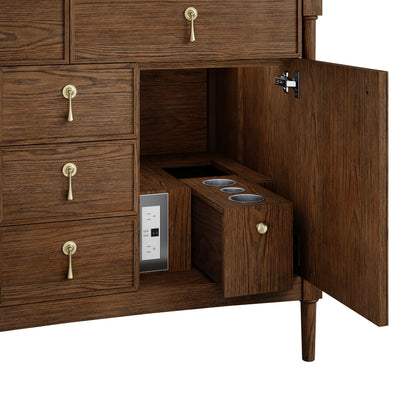 Renovate for Less Atlanta Kinnsden 48" Single Vanity, Sable Oak w/ 3 CM Tajnar Eclos Top