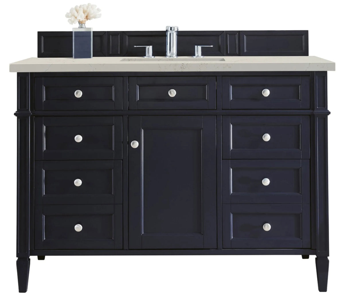 Brittany 48" Single Vanity, Victory Blue, w/ 3 CM Siberian Silestone Top w/FreePower Wireless Charger