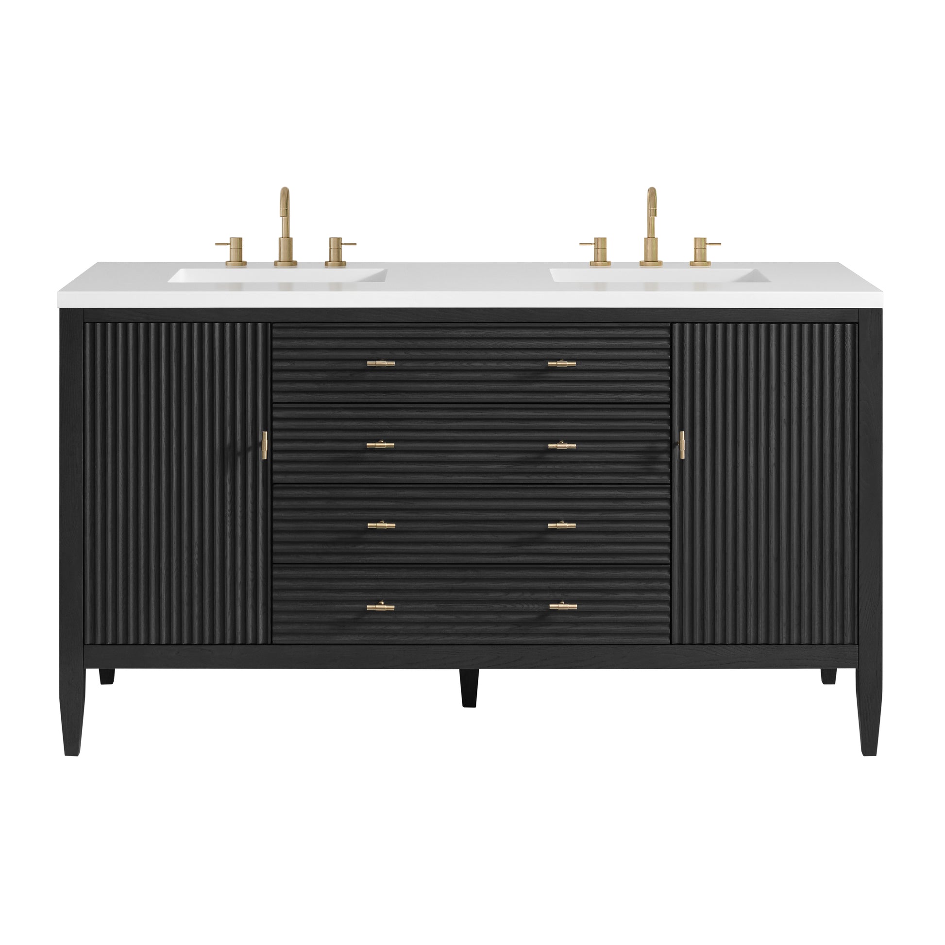 Renovate for Less Atlanta Myrrin 60" Double Vanity, Carbon Oak