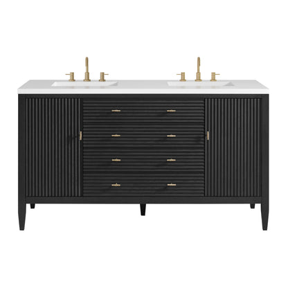 Myrrin 60" Double Vanity, Carbon Oak