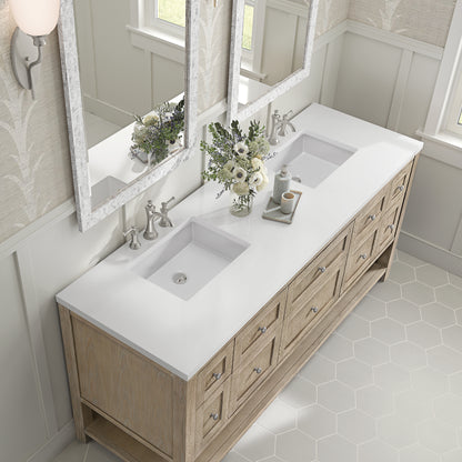 Renovate for Less Atlanta Breckenridge 72" Double Vanity, Whitewashed Oak