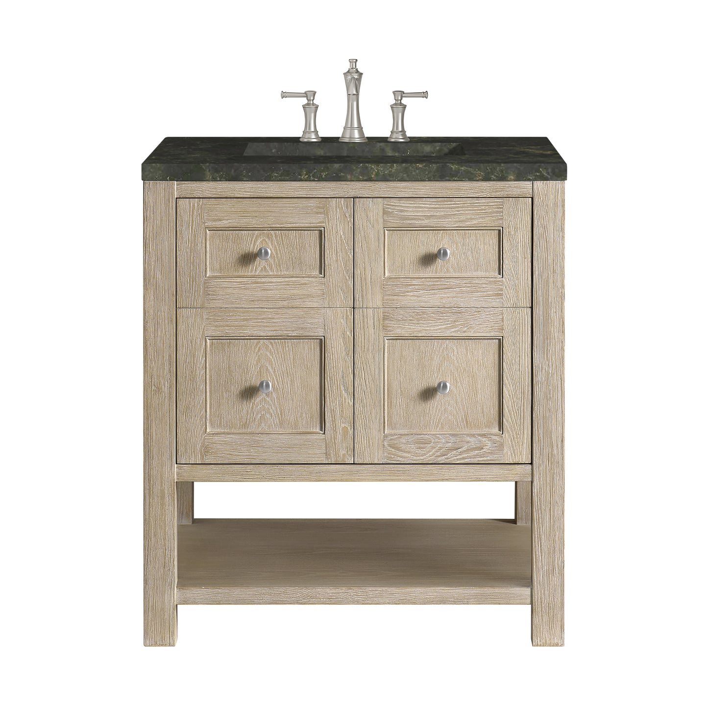 Renovate for Less Atlanta Breckenridge 30" Single Vanity, Whitewashed Oak, w/ 3 CM Phantome Eclos Top