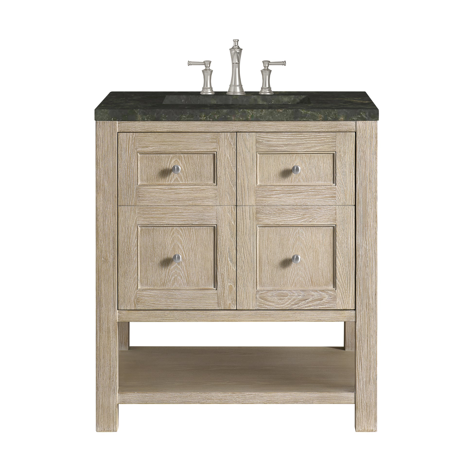 Renovate for Less Atlanta Breckenridge 30" Single Vanity, Whitewashed Oak, w/ 3 CM Phantome Eclos Top