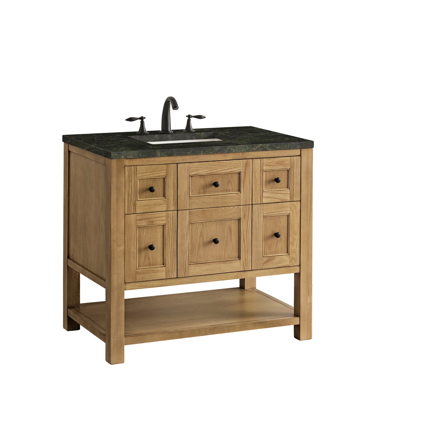 Renovate for Less Atlanta Breckenridge 36" Single Vanity, Light Natural Oak, w/ 3 CM Phantome Eclos Top