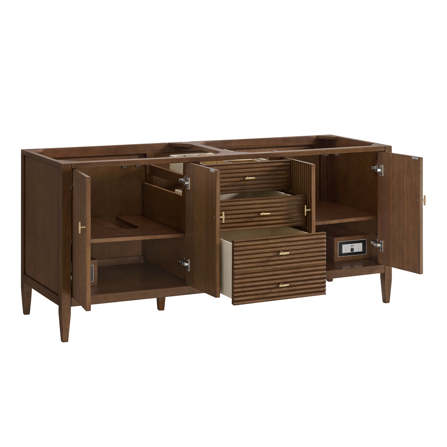 Renovate for Less Atlanta Myrrin 72" Vanity, Mid Century Walnut