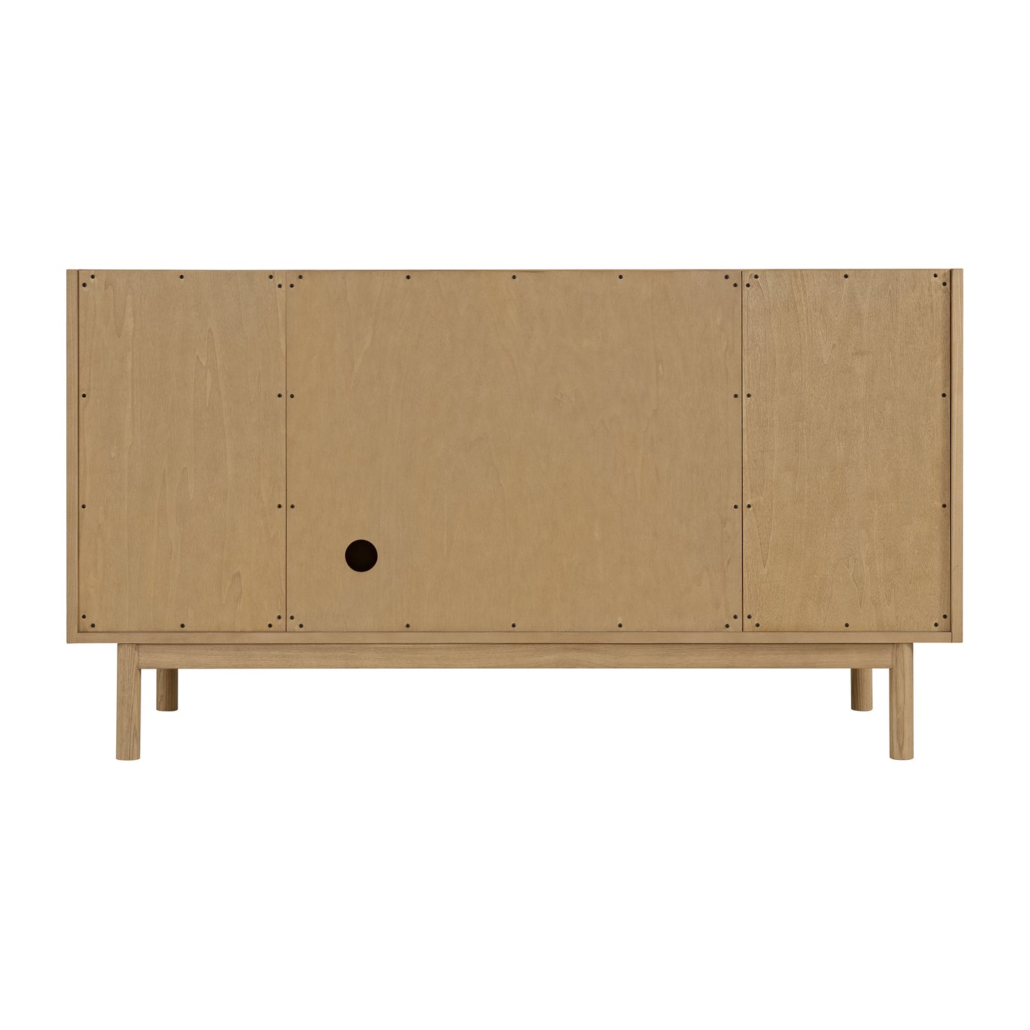 Renovate for Less Atlanta Laurent 60" Single Vanity, Light Natural Oak, w/ Single Hole 3 CM White Zeus Quartz Top & Backsplash
