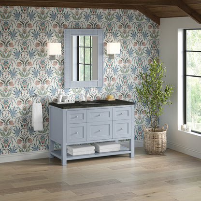 Renovate for Less Atlanta Breckenridge 48" Single Vanity, Serenity Blue, w/ 3 CM Phantome Eclos Top
