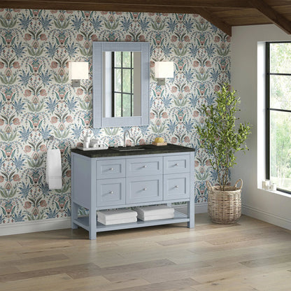 Breckenridge 48" Single Vanity, Serenity Blue, w/ 3 CM Phantome Eclos Top