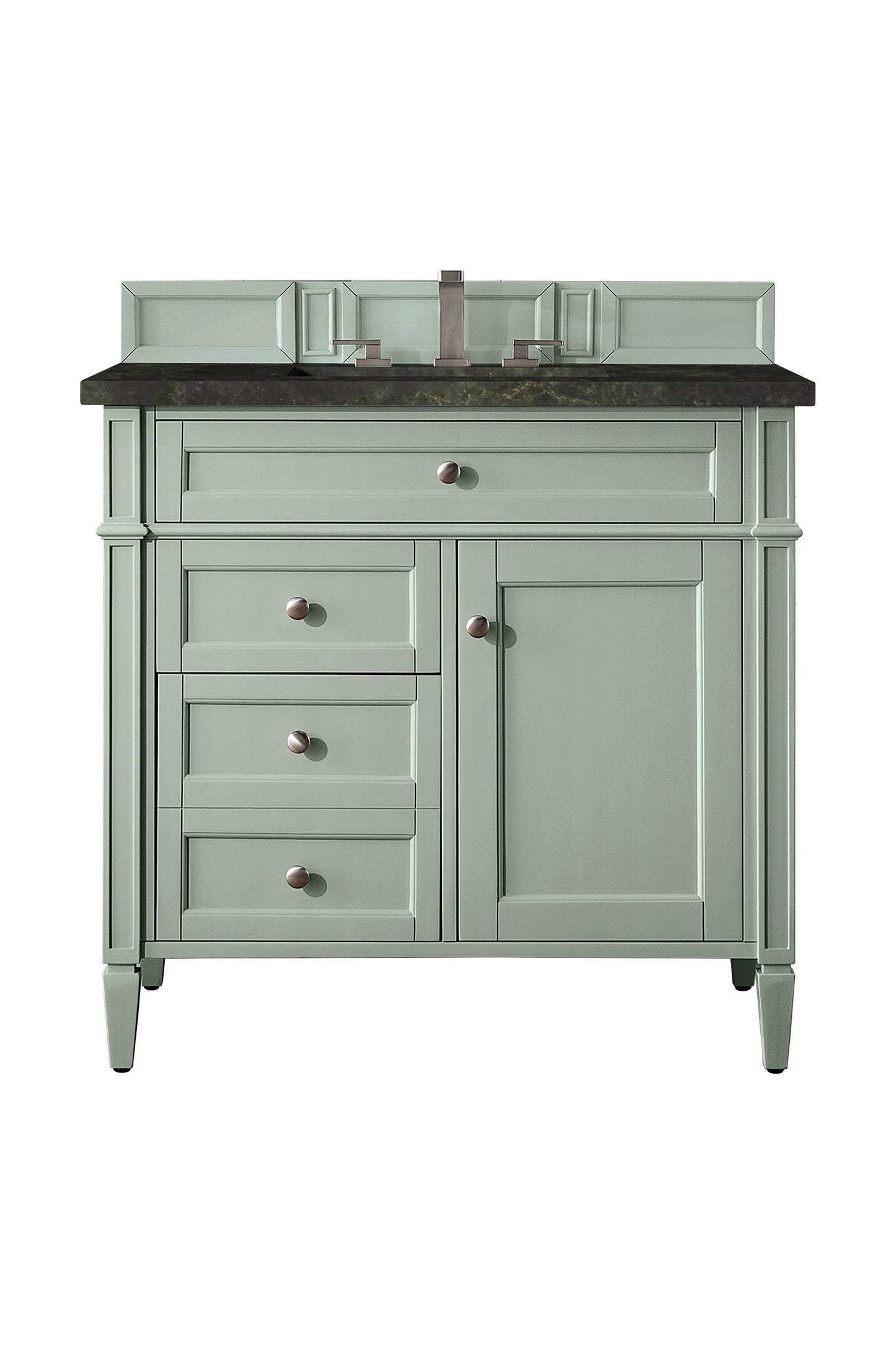 Renovate for Less Atlanta Brittany 36" Single Vanity, Sage Green, w/ 3 CM Phantome Eclos Top