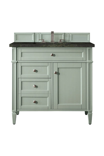 Brittany 36" Single Vanity, Sage Green, w/ 3 CM Phantome Eclos Top