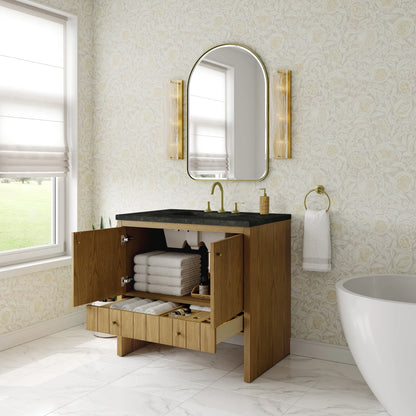 Hudson 36" Single Vanity, Light Natural Oak, w/ 3 CM Phantome Eclos Top
