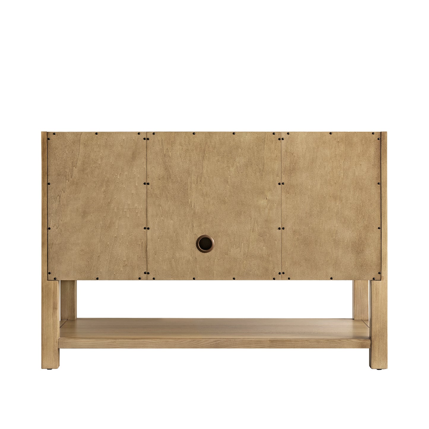 Renovate for Less Atlanta Breckenridge 48" Single Vanity, Light Natural Oak w/ 3 CM Parisien Bleu Top w/FreePower Wireless Charger