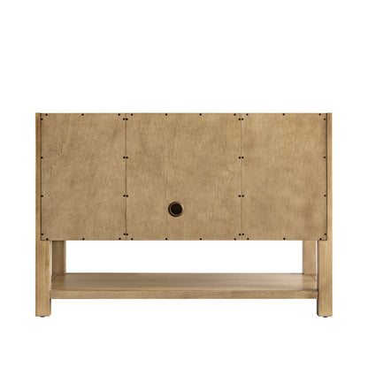 Renovate for Less Atlanta Breckenridge 48" Single Vanity, Light Natural Oak w/ 3 CM Lime Delight Top