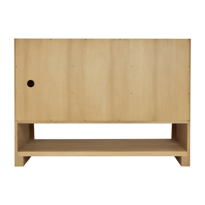 Renovate for Less Atlanta Solene 48" Single Vanity, Seaside Oak, w/ 3 CM Charcoal Soapstone Quartz Top