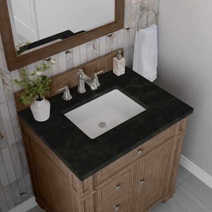 Renovate for Less Atlanta Bristol 30" Single Vanity, Whitewashed Walnut, w/ 3 CM Phantome Eclos Top