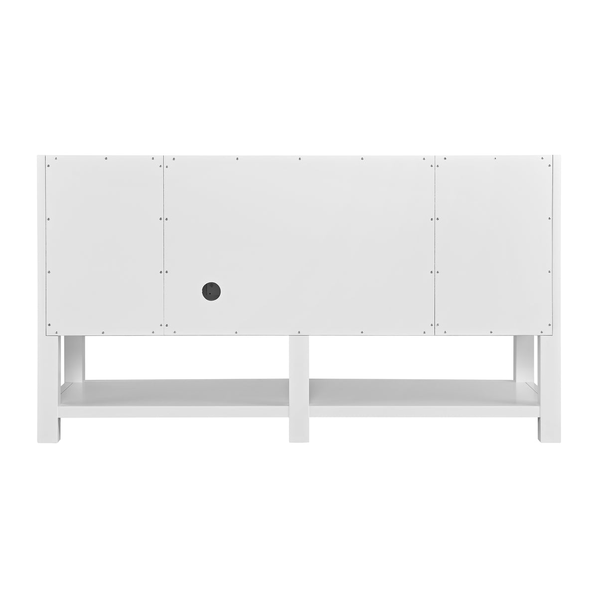 Renovate for Less Atlanta Breckenridge 60" Single Vanity, Bright White, w/ 3 CM Siberian Silestone Top