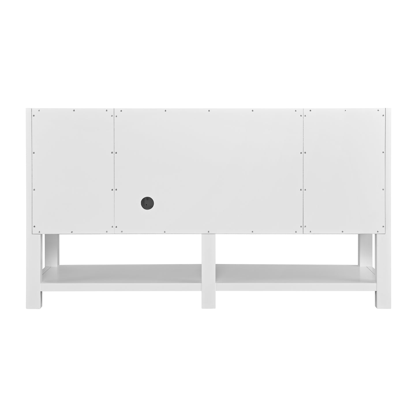 Renovate for Less Atlanta Breckenridge 60" Single Vanity, Bright White, w/ 3 CM Ethereal Noctis Quartz Top