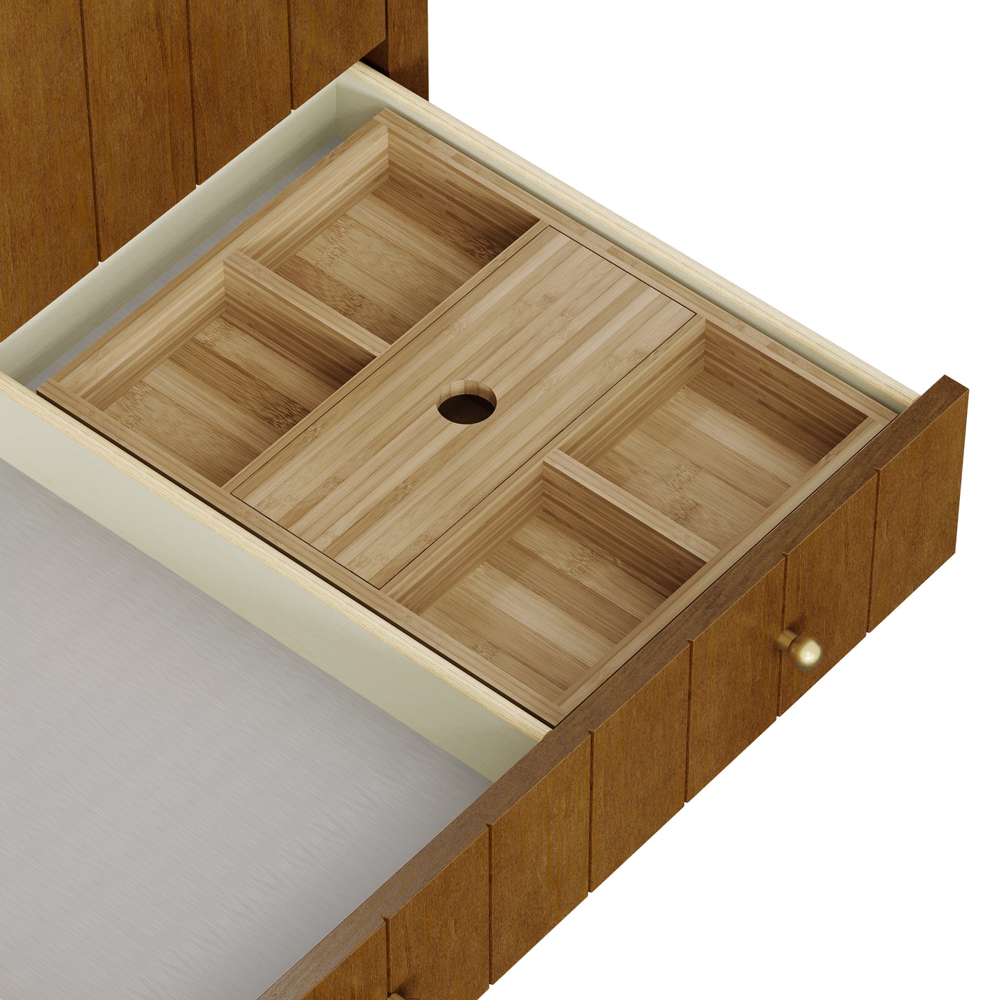 Renovate for Less Atlanta Hudson 30" Single Vanity, Honey Oak w/ 3 CM Victorian Silver Silestone Top