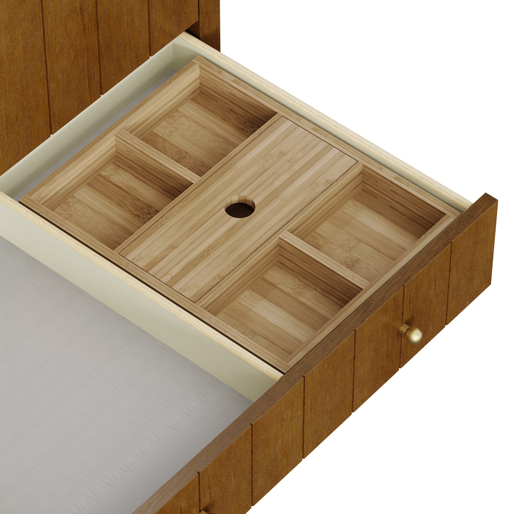 Renovate for Less Atlanta Hudson 30" Single Vanity, Honey Oak w/ 3 CM Victorian Silver Silestone Top