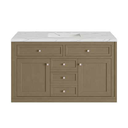 Chicago 48" Single Vanity, Walnut Whisper, w/ 3 CM Ethereal Noctis Silestone® Top