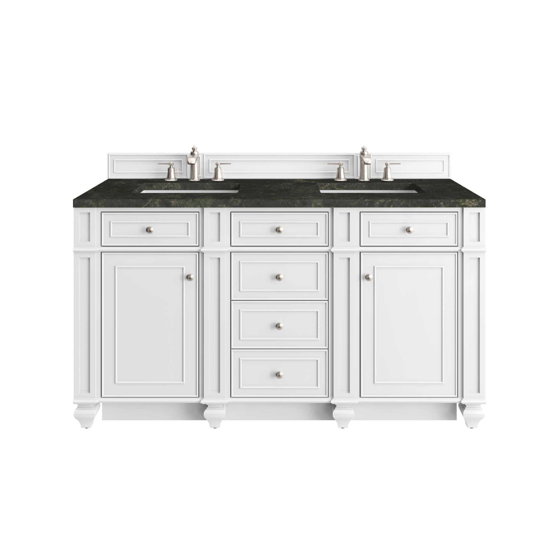 Renovate for Less Atlanta Bristol 60" Double Vanity, Bright White, w/ 3 CM Phantome Eclos Top