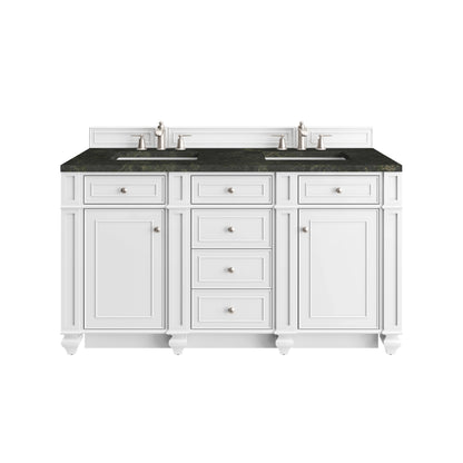 Renovate for Less Atlanta Bristol 60" Double Vanity, Bright White, w/ 3 CM Phantome Eclos Top