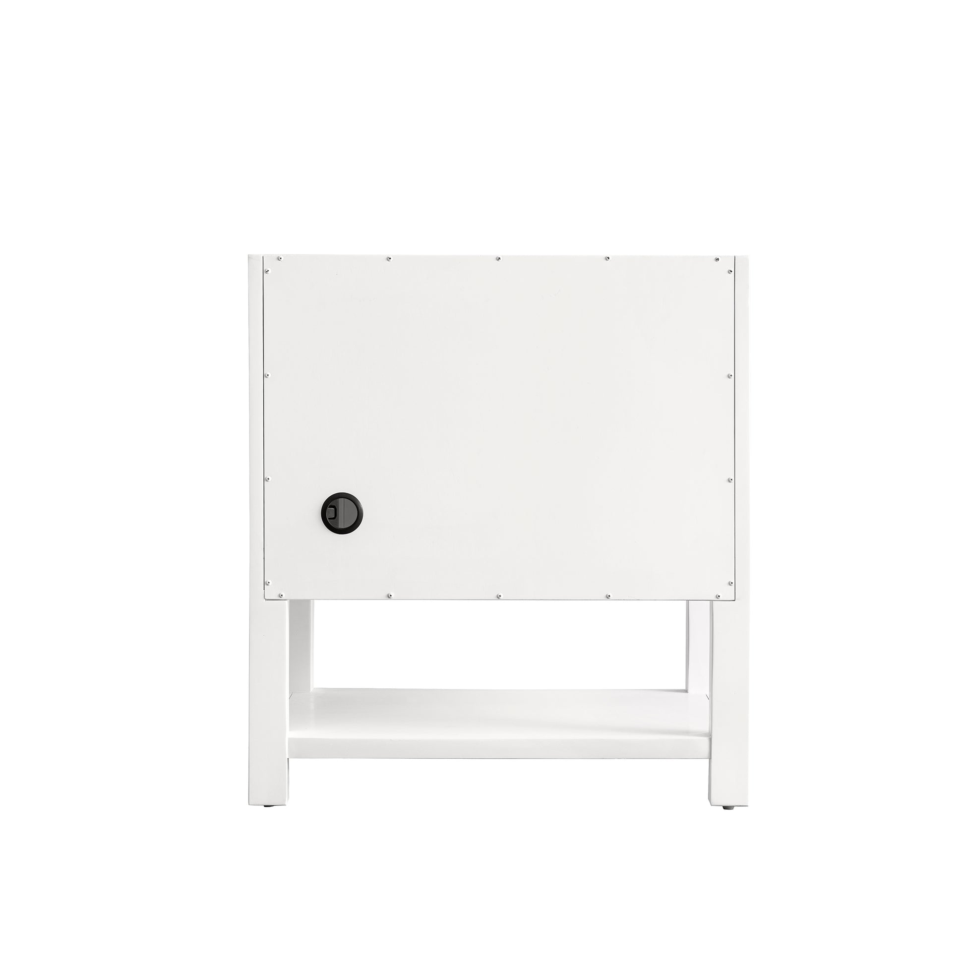 Renovate for Less Atlanta Breckenridge 30" Single Vanity, Bright White w/ 3 CM Charcoal Soapstone Top