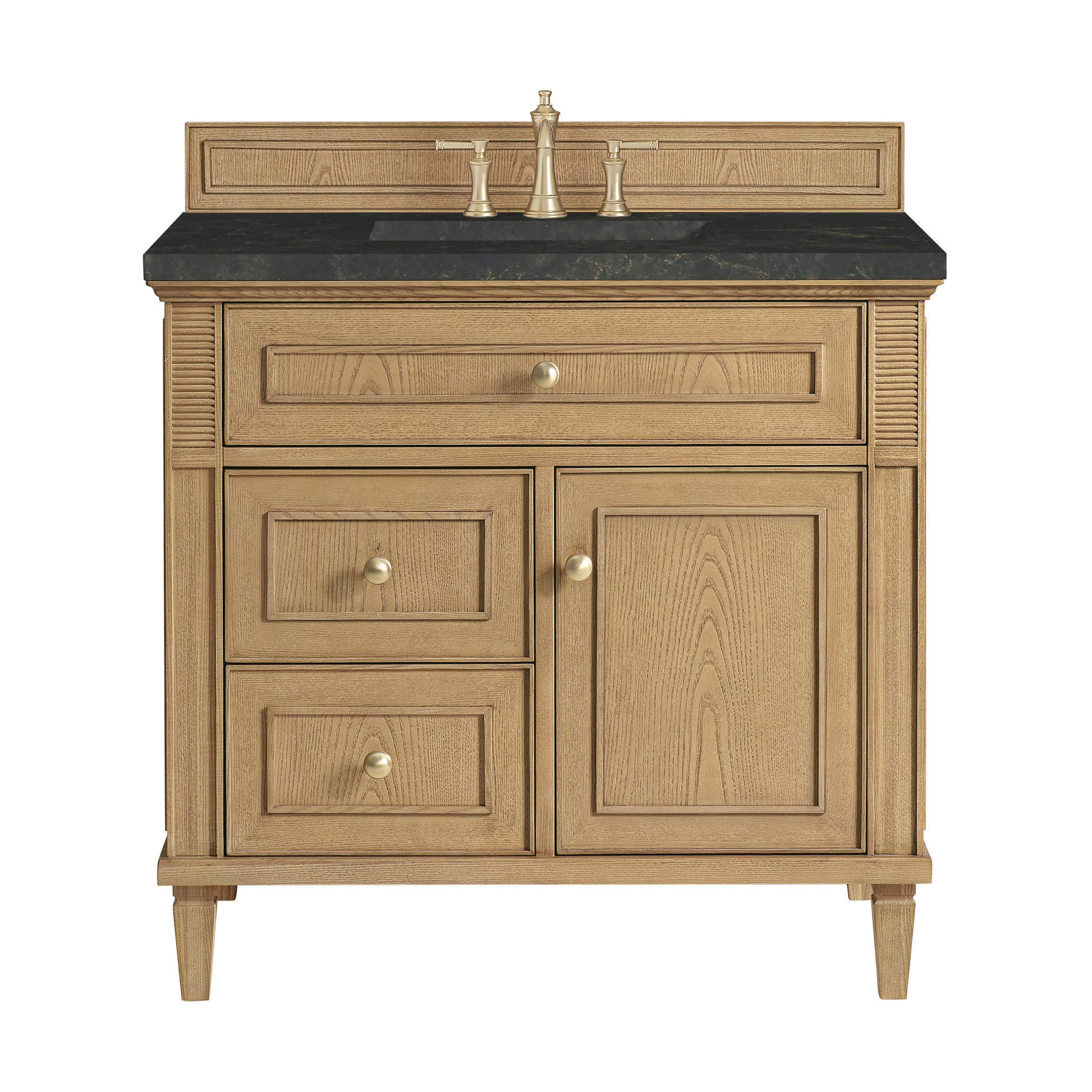 Renovate for Less Atlanta Lorelai 36" Single Vanity, Light Natural Oak, w/ 3 CM Phantome Eclos Top