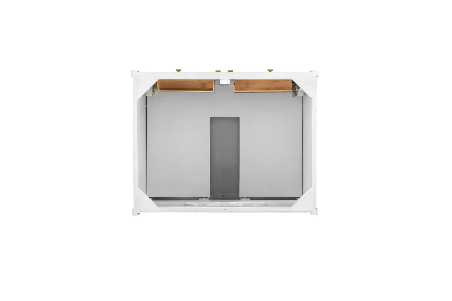 Renovate for Less Atlanta Chicago 30" Single Vanity, Glossy White, w/ Single Hole 3CM White Zeus Silestone® Top & Backsplash