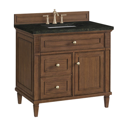 Renovate for Less Atlanta Lorelai 36" Single Vanity, Mid-Century Walnut, w/ 3 CM Phantome Eclos Top