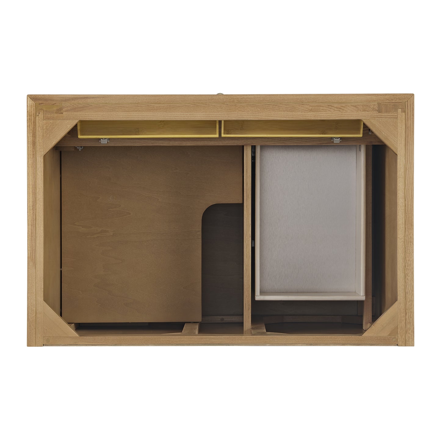 Renovate for Less Atlanta Lorelai 36" Single Vanity, Light Natural Oak w/ 3 CM Lime Delight Silestone Top