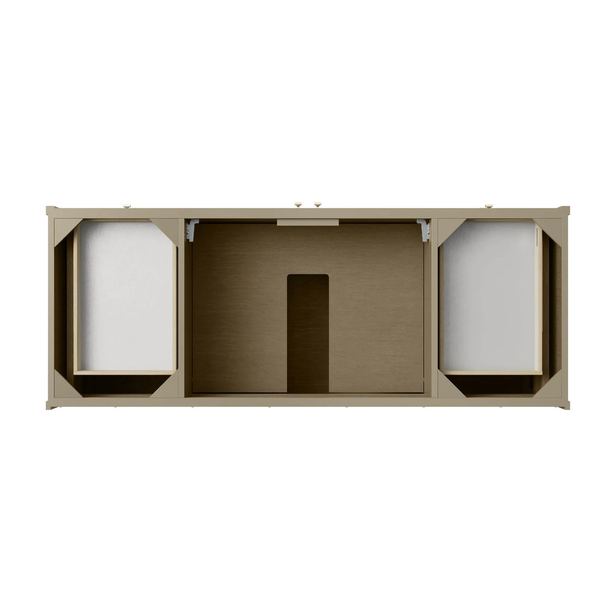 Chicago 60" Single Vanity, Walnut Whisper, w/ Single Hole 3CM White Zeus Silestone® Top & Backsplash