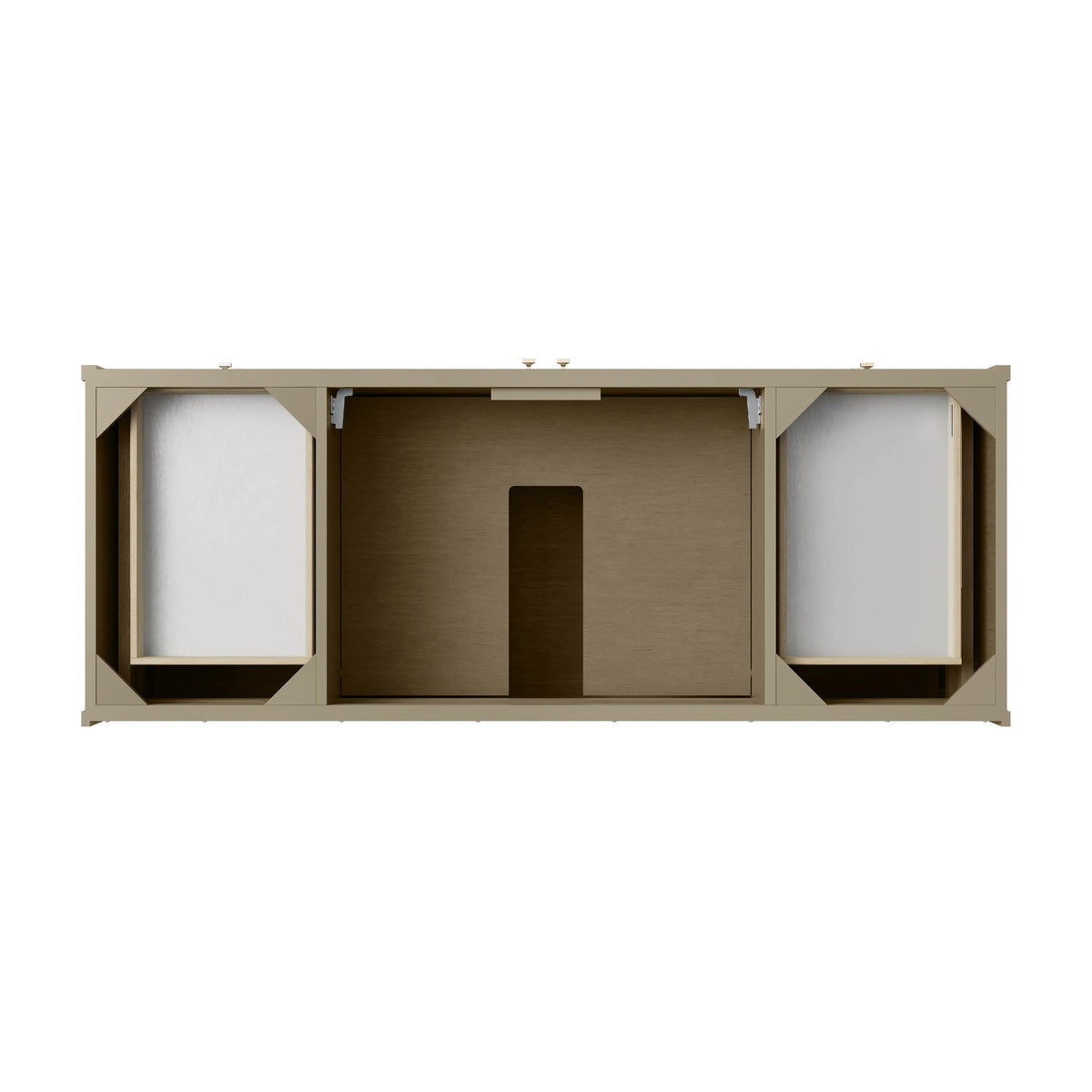 Chicago 60" Single Vanity, Walnut Whisper, w/ 3 CM Siberian Silestone Top